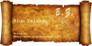 Blun Zelinda névjegykártya
